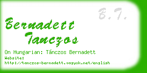 bernadett tanczos business card