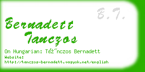 bernadett tanczos business card